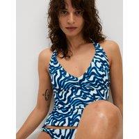 Printed Padded Halterneck Tankini Top