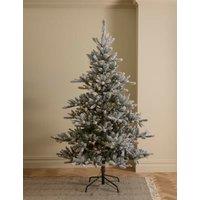 7ft Pre-lit Snowy Noble Christmas Tree