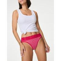 5pk Cotton Rich Printed High Leg Knickers