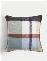 Faux Mohair Checked Cushion