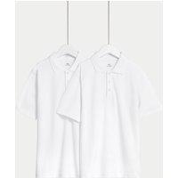 2pk Unisex Easy Dressing School Polo Shirts (2-18 Yrs)