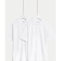 2pk Unisex Easy Dressing School Polo Shirts (2-18 Yrs)
