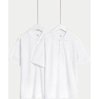 2pk Unisex Easy Dressing School Polo Shirts (2-18 Yrs)