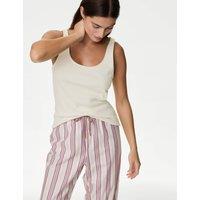 Cotton Rich Ribbed Pyjama Top