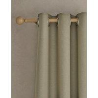 M&S Brushed Eyelet Ultra Thermal Blackout Curtains Neutral