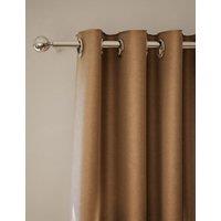 M&S Velvet Eyelet Curtains Bronze