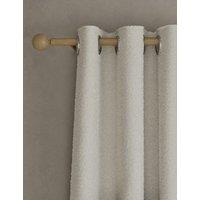 M&S Boucl Eyelet Curtains Ecru
