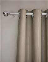 M&S Velvet Ribbed Eyelet Blackout Curtains Champagne