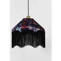 Velvet Floral Print Ceiling Lamp Shade