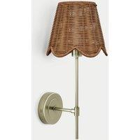 Wicker Scalloped Wall Light