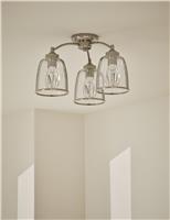 Core Glass & Metal Multi Flush Ceiling Light