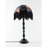 Velvet Floral Table Lamp