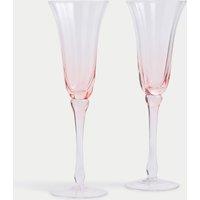 Set of 2 Fleur Ombr Champagne Flutes