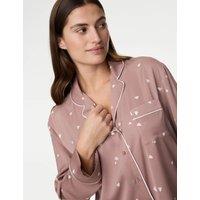 Dream Satin Heart Print Pyjama Set