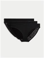 3pk Body Soft Lace Bikini Knickers