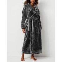 Fleece Hooded Dressing Gown