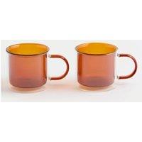 Set of 2 Contrast Double Wall Mugs