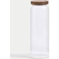 Extra Large Ribbed Glass Storage Jar