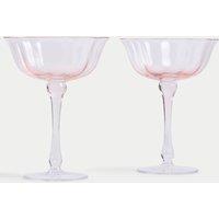 Set of 2 Fleur Ombr Coupe Glasses