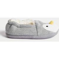 Kids Penguin Knitted Slippers (4 Small - 7 Large)