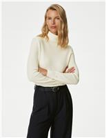 Pure Cashmere Roll Neck Jumper