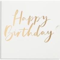 Gold Happy Birthday Gift Card