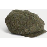 Pure Wool Herringbone Baker Boy Hat