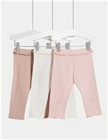 3pk Cotton Rich Bunny & Plain Leggings (0-3 Yrs)