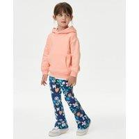 Cotton Rich Floral Ribbed Flared Legging (2-8 Yrs)