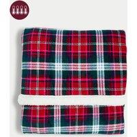 Borg Fleece Check Throw