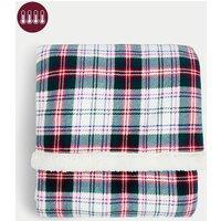 Borg Fleece Check Throw