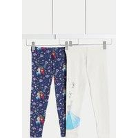 2pk Cotton Rich Disney Frozen Leggings (2-8 Yrs)