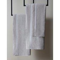 M&S X Kelly Hoppen Beretta Stitch Towel Grey/White