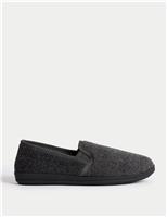 M&S Herringbone Slippers with Freshfeet Grey