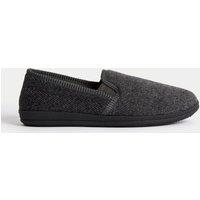 M&S Herringbone Slippers with Freshfeet Grey