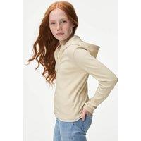 Cotton Rich Zip Ribbed Hoodie (6-16 Yrs)