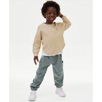 M&S Cotton Rich Cargos (2-8 Yrs) Green