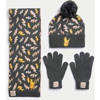 Kids Pokmon Hat, Scarf and Glove Set (6-13 Yrs)