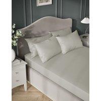 M&S Egyptian Cotton Sateen 400 Thread Count Deep Fitted Sheet Pearl Grey