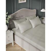 M&S Egyptian Cotton Sateen 400 Thread Count Flat Sheet Pearl Grey
