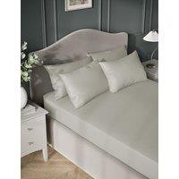 M&S Egyptian Cotton Sateen 400 Thread Count Extra Deep Fitted Sheet Pearl Grey