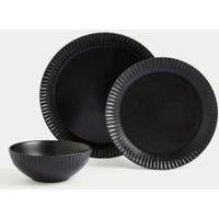 12 Piece Textured Edge Dinner Set