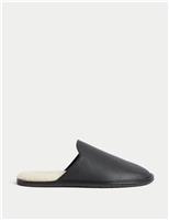 Leather Mule Slippers with Freshfeet