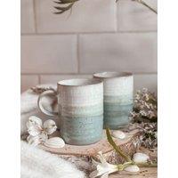 Set of 2 Kiln Green Mugs