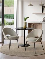 Set of 2 Curve Dining Chairs