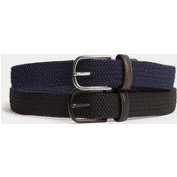 2pk Stretch Woven Active Waist Belts