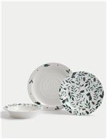12 Piece Winter Berry Dinner Set