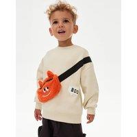 Cotton Rich Monster Bag Sweatshirt (2-8 Yrs)