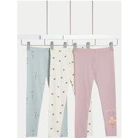 3pk Cotton Rich Ballet Leggings (2-8 Yrs)