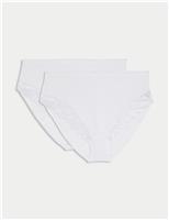 2pk Amelia Lace Cotton Rich Shaping Knickers